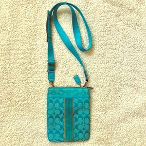 COACH crossbody turquoise